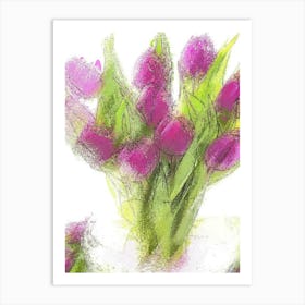 Pink Tulips Art Print