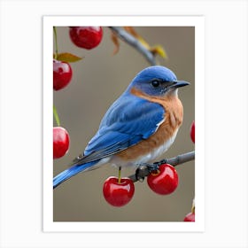 Eastern Bluebird-Reimagined 25 Art Print