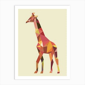 Geometric Giraffe 3 Art Print