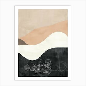 Earthy Fluidity Minimalist Style Art Print