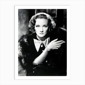 German American Actress Marlene Dietrich In A Promotional Portrait For Shanghai Express Art Print