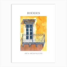 Rhodes Travel And Architecture Poster 2 Art Print
