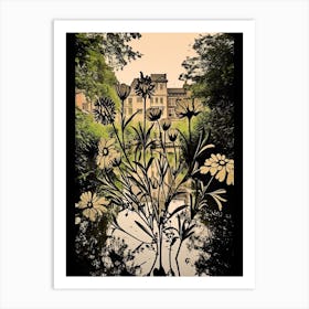 London, Regents Canal, Flower Collage 1 Art Print