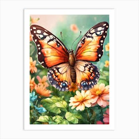 Butterfly In The Garden 1 Poster