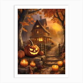 Traditional Samhain Festival Autumn & Halloween Art Print