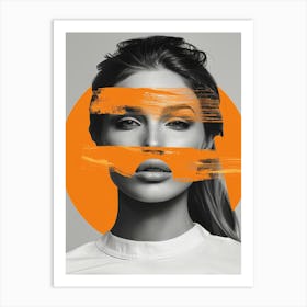 Orange And White Art Print