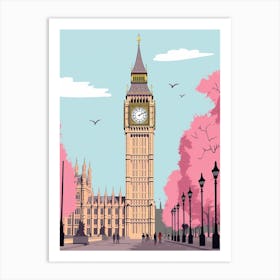 England Travel Illustration Art Print