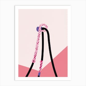 Pink And Black Rope Art Print