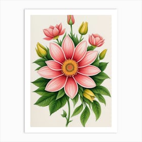 Pink Flower 1 Art Print