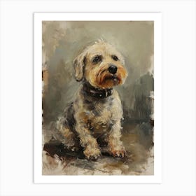 Dandie Dinmont Terrier Acrylic Painting 5 Art Print