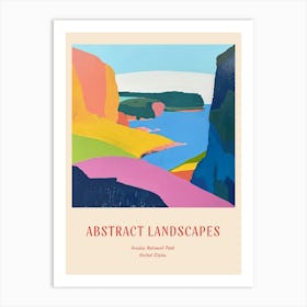 Colourful Abstract Acadia National Park Usa 5 Poster Art Print