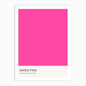 Barbie Pink Colour Block Poster Art Print