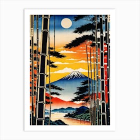 Japanese Sunset Art Print