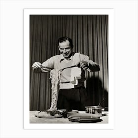 Frank Sinatra Making Spaghetti Art Print