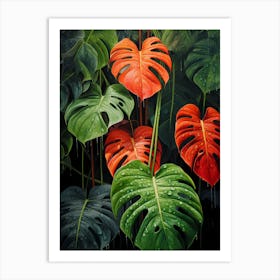 Monstera Leaves 5 Art Print