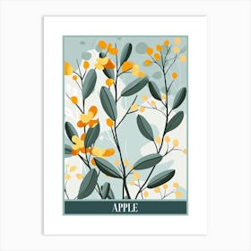 Apple Tree Flat Illustration 4 Poster Art Print