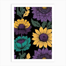 William Morris Seamless Pattern With Flowers Art Print