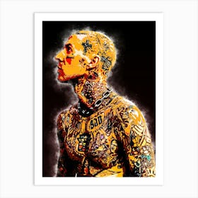 The Man Tattoos Art Print