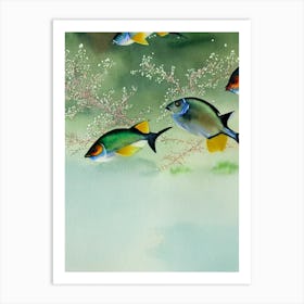 Surgeonfish Storybook Watercolour Art Print