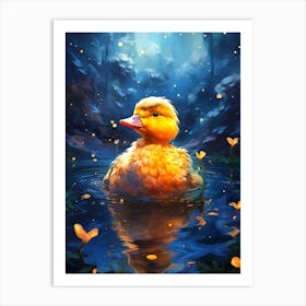 Ducks In The Water Art Print