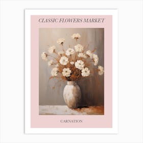 Classic Flowers Market Carnation Floral Poster 1 Art Print