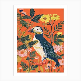 Spring Birds Puffin 3 Art Print