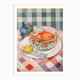 Crab Still Life Painting Art Print