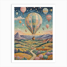 Soaring Hot Air Balloons Art Print