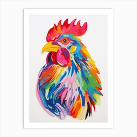 Colourful Bird Painting Chicken 2 Art Print