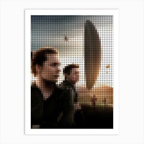 Arrival Poster Movie In A Pixel Dots Art Style Art Print