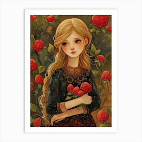 Strawberry Girl Art Print