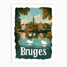 Aihrgdesign A Mid Century Modern Travel Poster For Bruges Sho Bb1c8145 7dc7 4c53 8c30 E7b3fd8e5991 3 Art Print