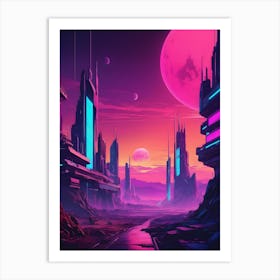 Futuristic City painting Art Print