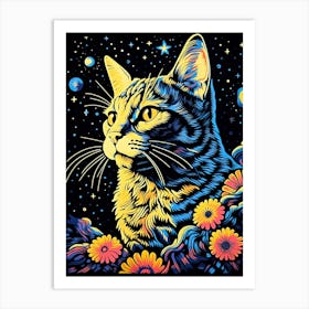 Astral Purrplex, Psychedelic Cats series Art Print