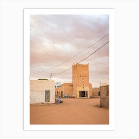 Village In The Desert In Mauritania Art Print