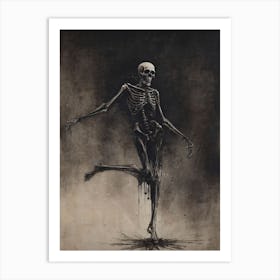 Dance With Death Skeleton Painting (90) Art Print