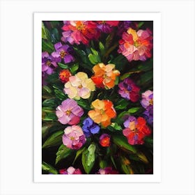 Violet 2 Still Life Oil Painting Flower Art Print