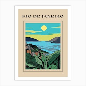 Minimal Design Style Of Rio De Janeiro, Brazil 6 Poster Art Print