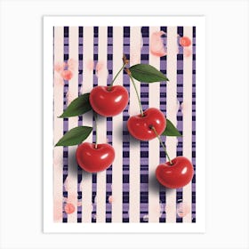 Summer Cherries Illustration 4 Art Print