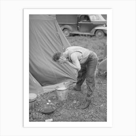 Sheep Shearer Washes Up For Dinner, Ranch In Malheur County, Oregon By Russell Lee Art Print