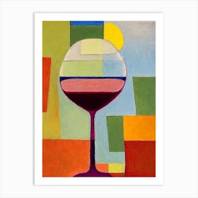 Brandy Crusta Paul Klee Inspired Abstract Cocktail Poster Art Print