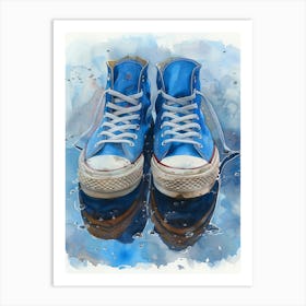 Blue Converse Art Print