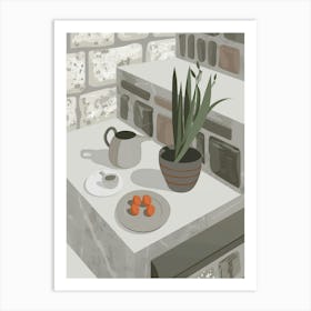 Table In The Garden Art Print