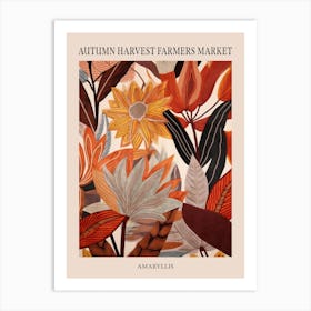 Fall Botanicals Amaryllis 2 Poster Art Print