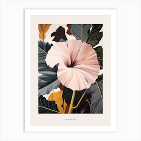 Flower Illustration Hibiscus 1 Poster Art Print