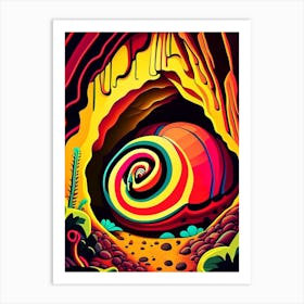 Snail In Cave 1 Pop Art Art Print