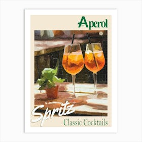 Aperol Spritz – Classic Cocktails 04 Art Print