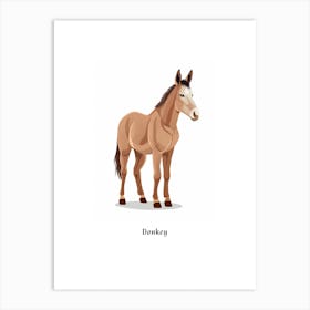 Donkey Kids Animal Poster Art Print