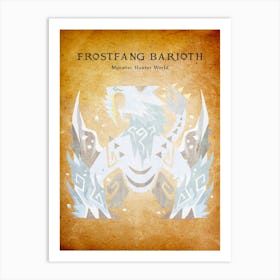 Frostfang Barioth Vintage Art Print