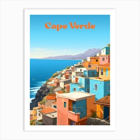 Cape Verde Africa Coastal Modern Travel Art Art Print